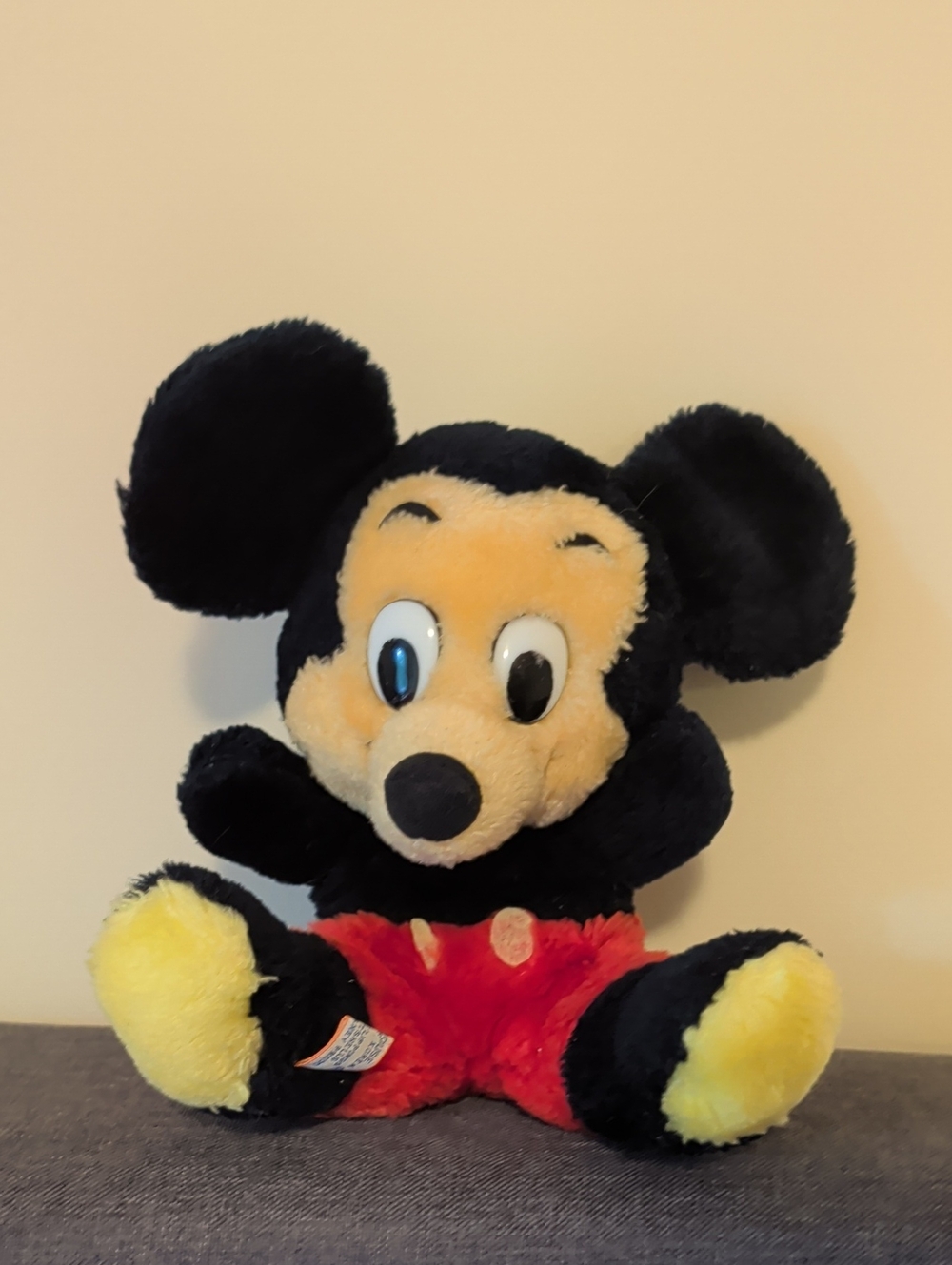 Rare Vintage Mickey Mouse Plush Stuffed Walt Disney Korea Productions